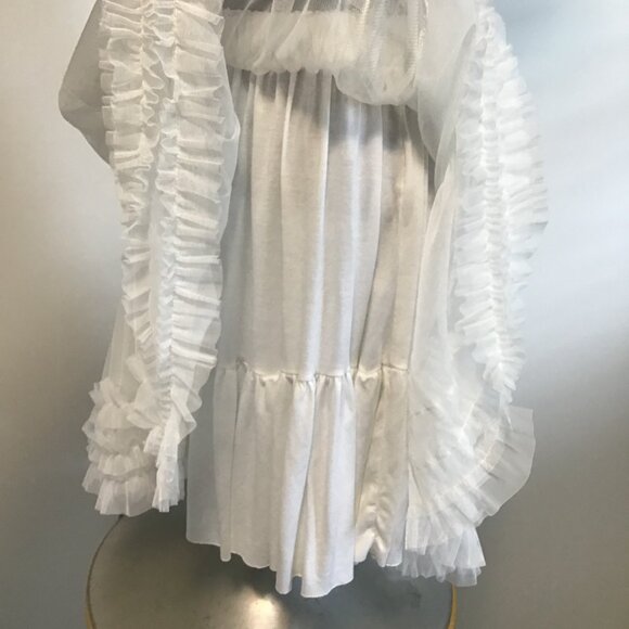 Talia Benson Sheer Tiered Midi Skirt with Ruffled Hemline Size S - Picture 5 of 10